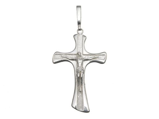 Srebrny krzyżyk męski z...