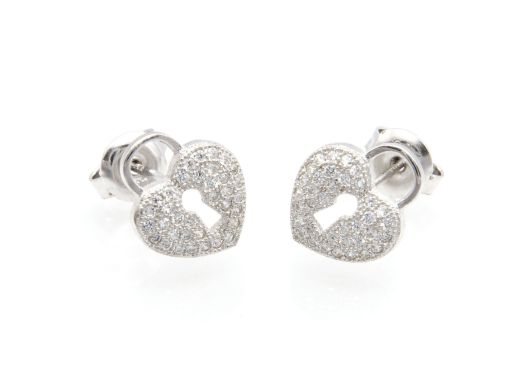 Kolczyki srebrne kłódka w...