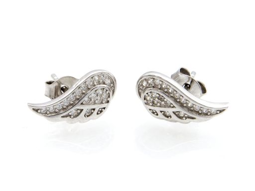 Kolczyki srebrne skrzydła z...