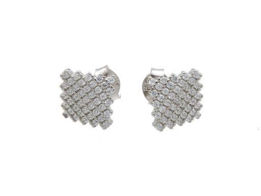 Kolczyki srebrne - romby z...