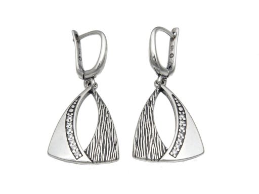 Kolczyki srebrne - trójkąty...