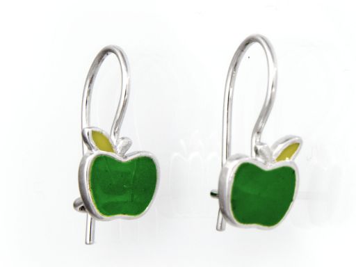 Kolczyki srebrne - zielone...