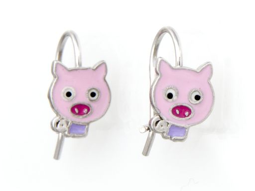 Kolczyki srebrne - świnki