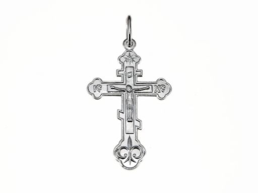 Srebrny krzyżyk prawosławny...