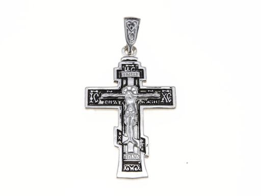 Srebrny krzyżyk prawosławny...