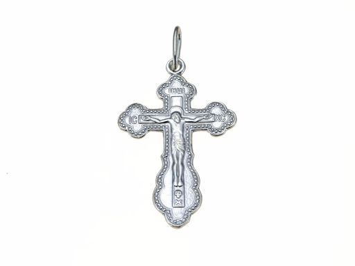 Srebrny krzyżyk prawosławny...