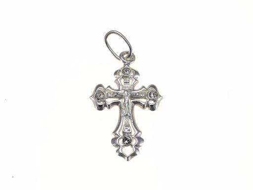 Srebrny krzyżyk prawosławny...