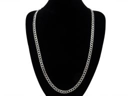 Pancerka 6mm - srebrny łańcuszek męski