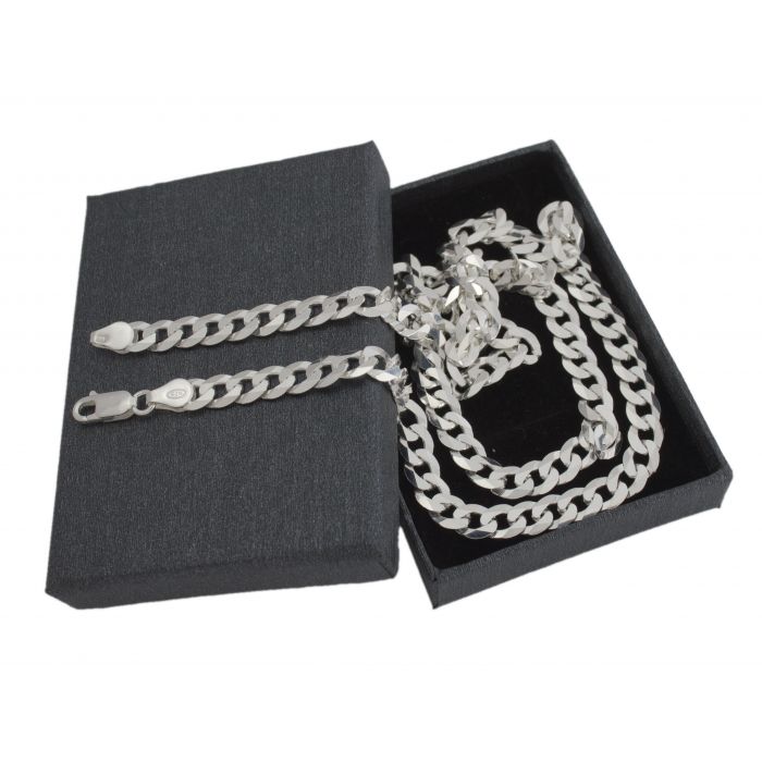 Pancerka 6mm - srebrny łańcuszek męski