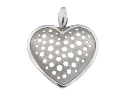 Wisiorek srebrny w kształcie serca