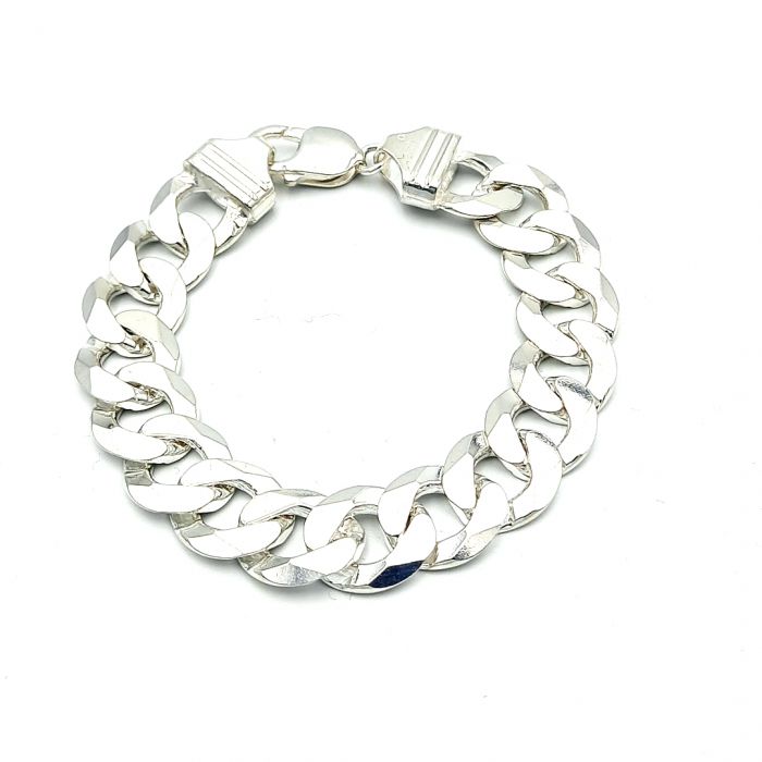 Pancerka 14mm - srebrna bransoleta męska Pancerka 14mm - srebrna bransoleta męska