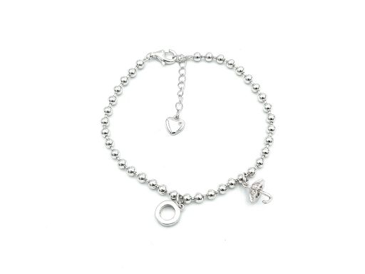 Bransoletka srebrna kulkowa...