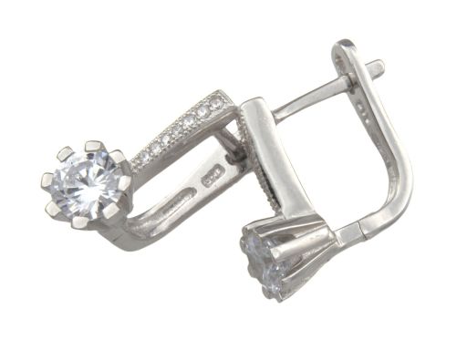 Kolczyki srebrne rodowane z...