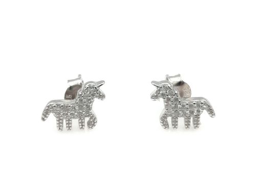 Kolczyki srebrne jednorożce...