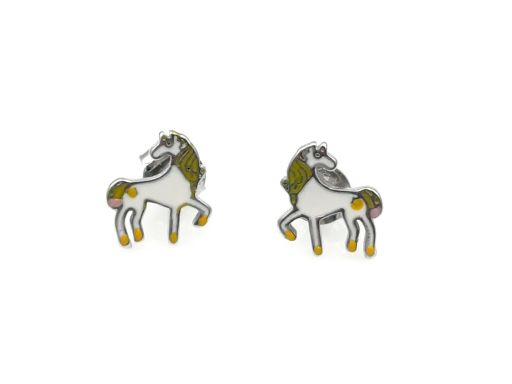 Kolczyki srebrne konie...
