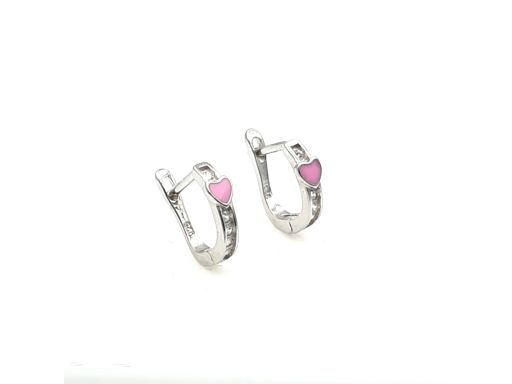 Kolczyki srebrne - różowe...