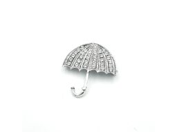 Broszka srebrna parasol