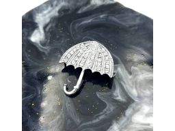 Broszka srebrna parasol