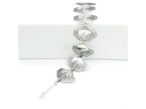 Bransoletka srebrna miłorząb