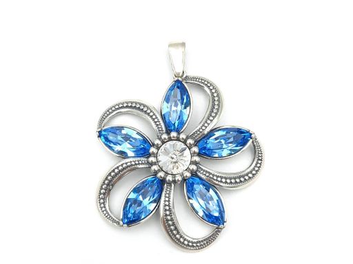 Wisior srebrny kwiat z...