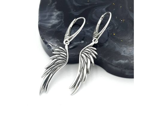 Kolczyki srebrne skrzydła...