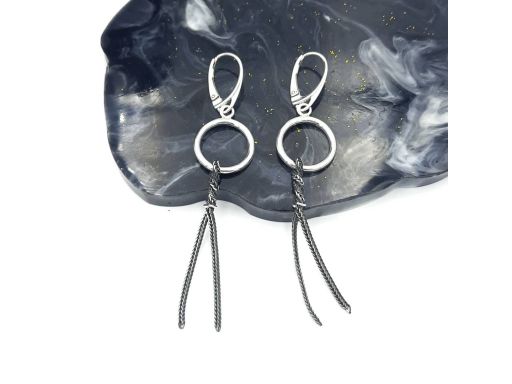 Kolczyki srebrne długie...