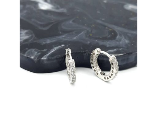 Kolczyki srebrne kółka z...