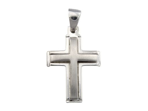 Srebrny krzyżyk męski bez...