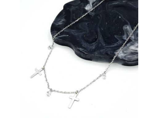 Naszyjnik srebrny rodowany...