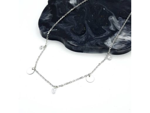 Naszyjnik srebrny rodowany...