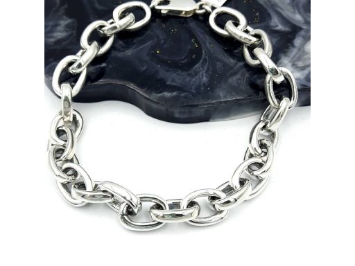 Srebrna masywna bransoleta...