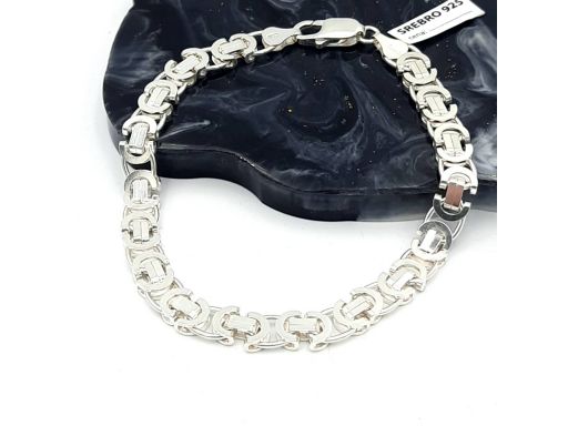 Bransoleta srebrna męska...