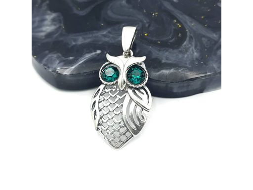 Wisiorek srebrny sowa z...