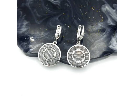 Kolczyki srebrne koła z...