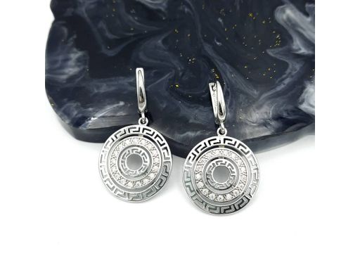 Kolczyki srebrne koła z...