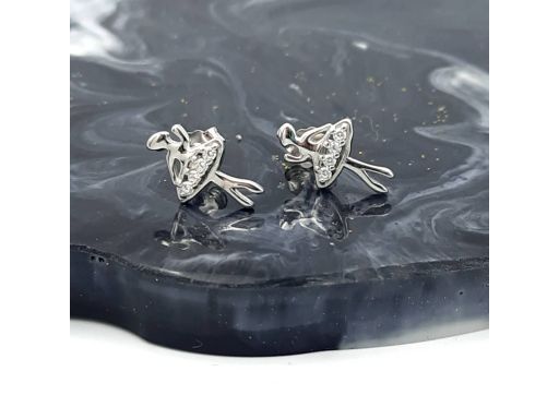 Kolczyki srebrne baletnice