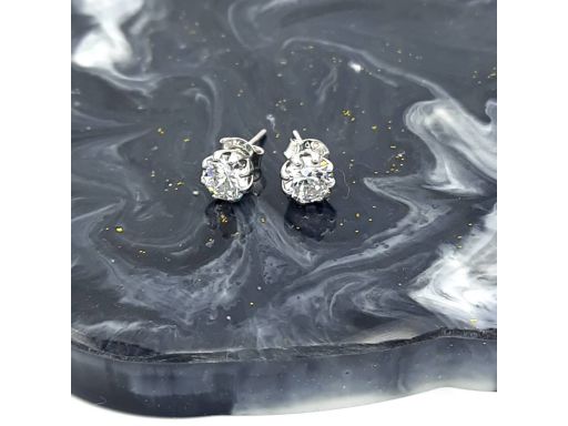 Kolczyki srebrne z cyrkonią