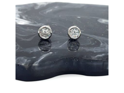 Kolczyki srebrne z cyrkonią