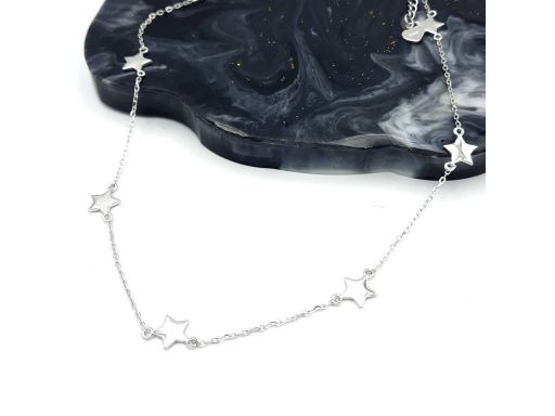 Naszyjnik srebrny rodowany...