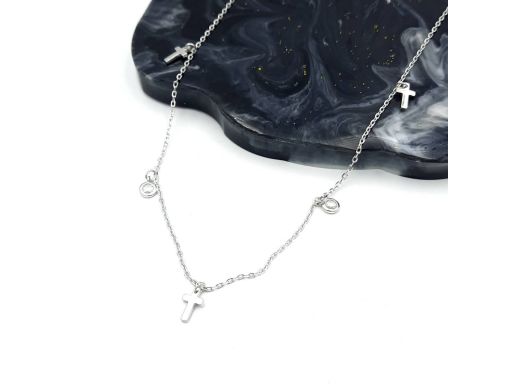 Naszyjnik srebrny rodowany...