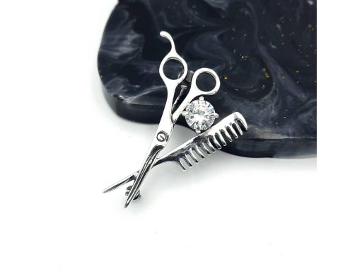 Broszka z cyrkonią -...