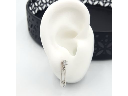 Kolczyki srebrne  rodowane...