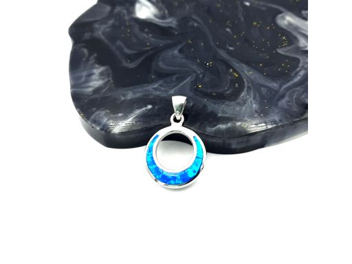 Wisiorek srebrny kółko z...