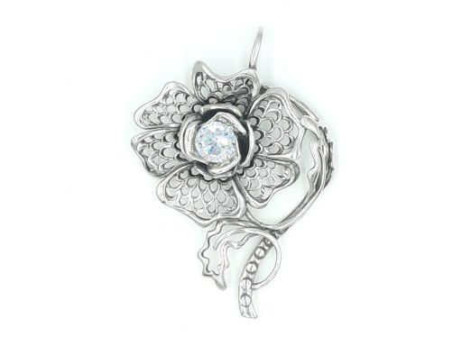 Elegancki wisiorek srebrny...