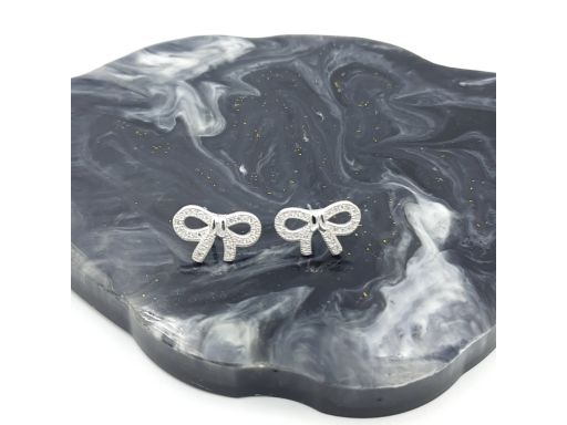 Kolczyki srebrne kokardki z...