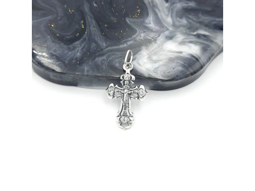 Srebrny krzyżyk prawosławny...