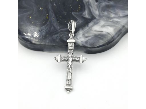 Srebrny krzyżyk prawosławny...