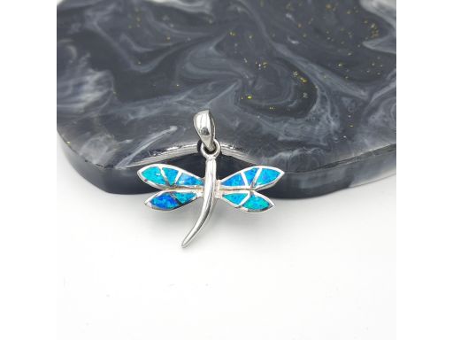 Wisiorek srebrny ważka z...