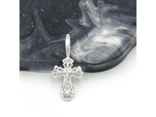Srebrny krzyżyk prawosławny...
