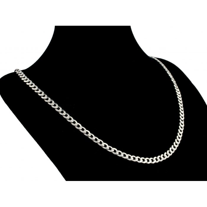 Łańcuszek srebrny pancerka 4mm 70cm Łańcuszek srebrny pancerka 4mm 70cm